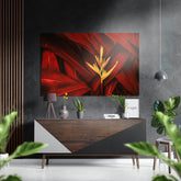 Leaves Brushed Aluminium Dibond Wall Art.